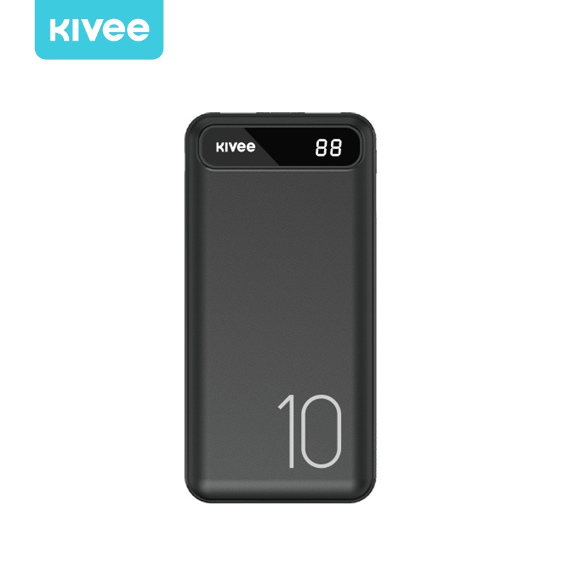 Pin dự phòng KIVEE 10000mAh Màn hình kỹ thuật số LED siêu mỏng Mini Super Thin Sạc nhanh cho Iphone / VIVO / OPPO / Xiaomi / Huawei / Samsung (PT18P)