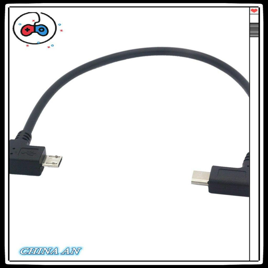 ⚡Hot sản phẩm/Type C to Micro USB Cable 90 Degree Micro 5 Pin Male to USB C Male Extension
