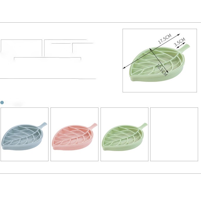 Khay đựng xà bông hình chiếu lá nhỏ gọn dễ thương 2 lớp dễ vệ sinh