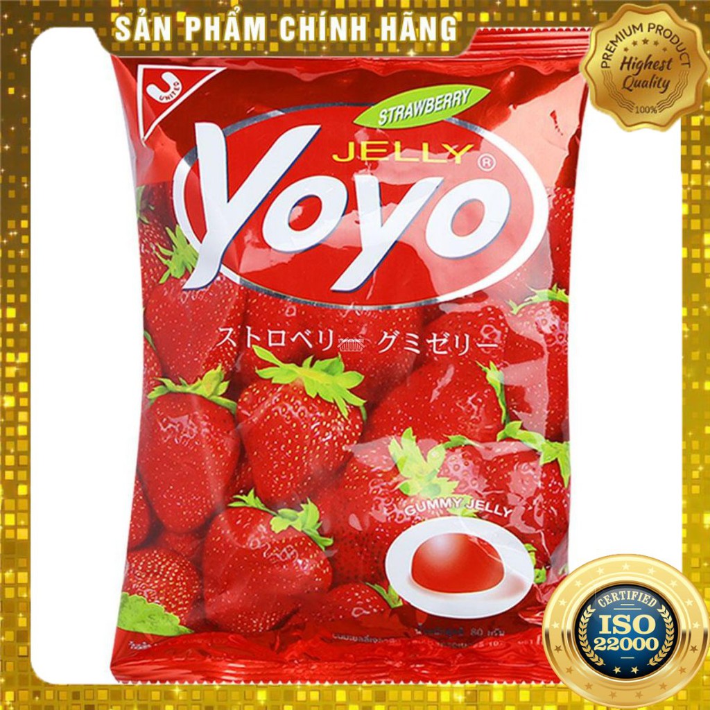 [ Yams Mart ] Kẹo YOYO Hương Dâu 80G