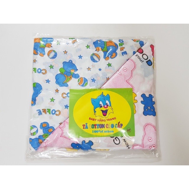 Set 10 chiếc tã chéo cho bé sơ sinh vải cotton KT 45x55cm - L6