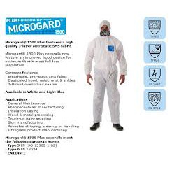 Quần áo chống hóa chất, phun sơn, phun thuốc trừ sâu Microgard 1500