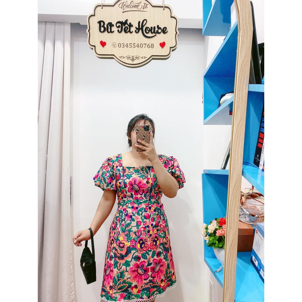 Đầm hoa chân ren bigsize 60-90kg