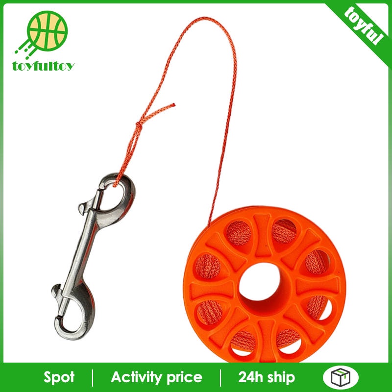 Cuộn dây lặn biển 18m màu cam kèm kẹp cố định
 | BigBuy360 - bigbuy360.vn