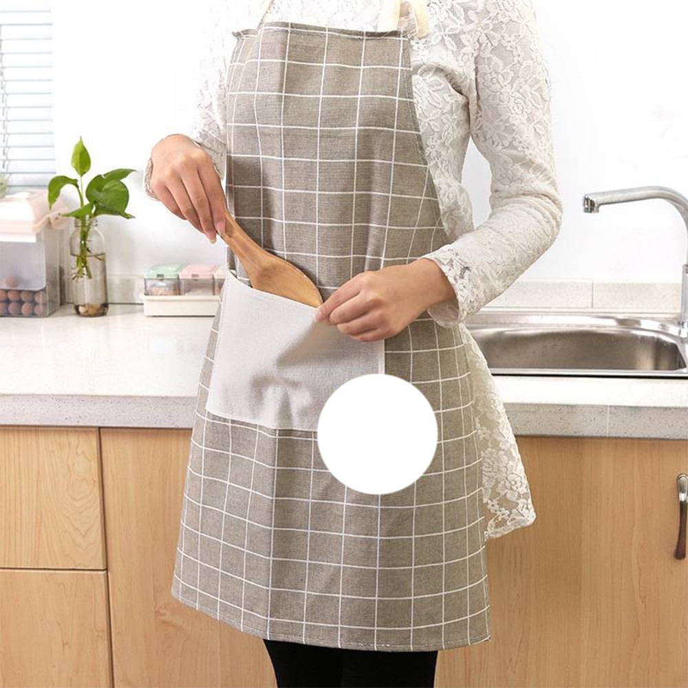 [Tổng Kho Sỉ] Tạp Dề Vải May Cotton Cao Cấp - Tạp Dề Làm Bánh, Nấu Ăn, Phục Vụ, Pha Chế DECOR HÀN QUỐC (Họa Tiết Caro)