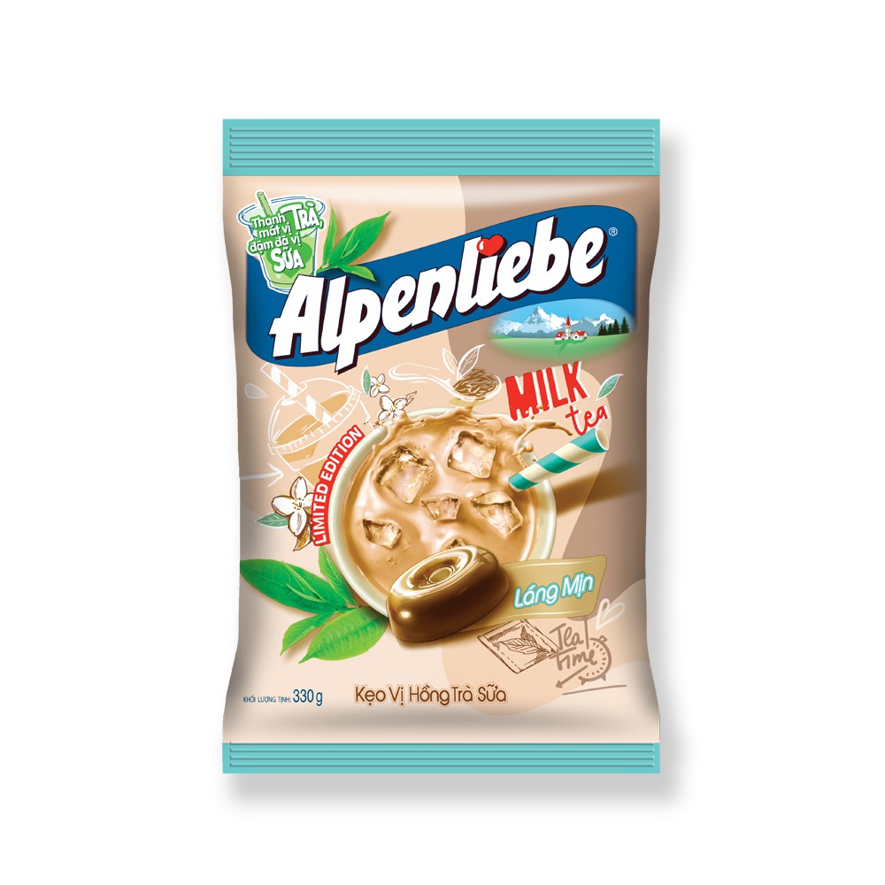 Kẹo Alpenliebe Vị Hồng Trà Sữa (Gói 110 Viên)