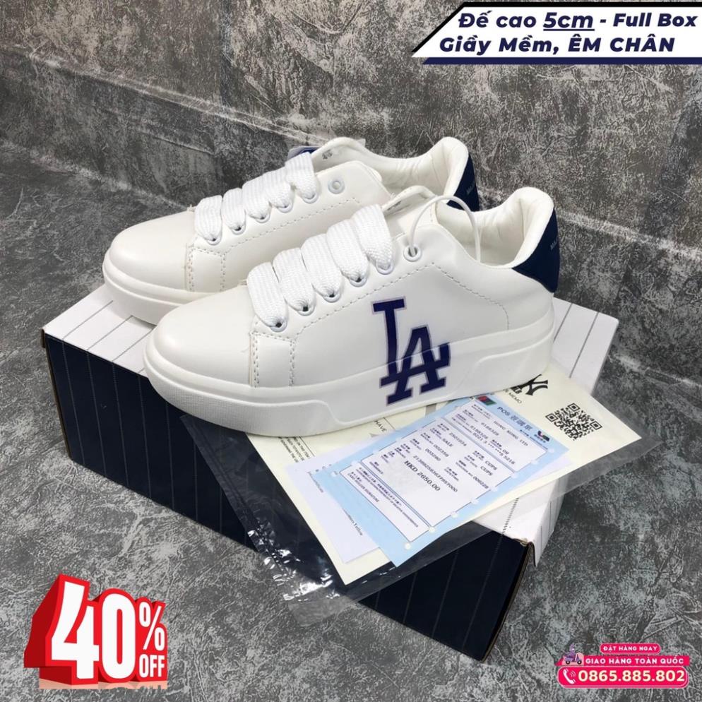 Giày MLB MCQ in chữ NY LA hàng cao cấp nam nữ, Giày MLB MC Queen tôn dáng tăng chiều cao cực hot 2022