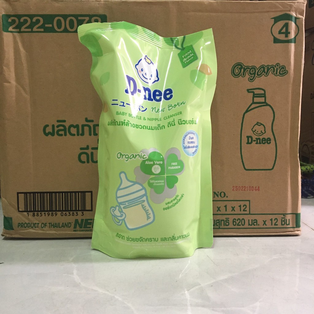 Nước rửa bình sữa Dnee túi 600ml, Chai 620ml (Date mới nhất)