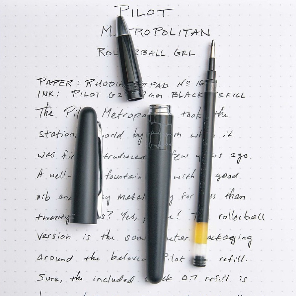 Bút gel Pilot MR2 Metropolitan Black Crocodile, mực xanh, ngòi 0.7mm - Hàng chính hãng Nhật Bản