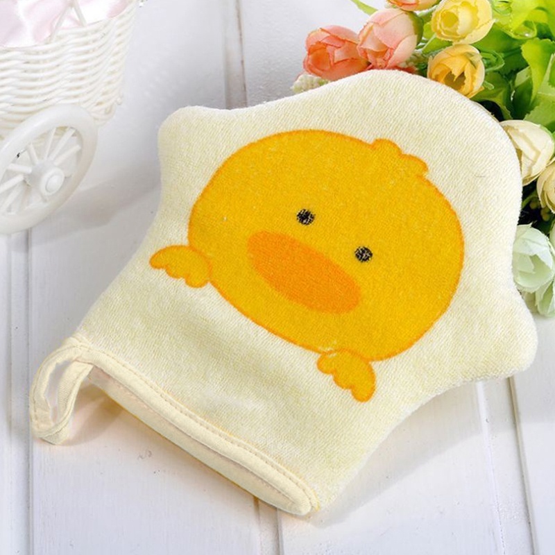 Găng Tay Tắm Họa Tiết Hoạt Hình Xinh Xắn Thoải Mái Dành Cho Bé