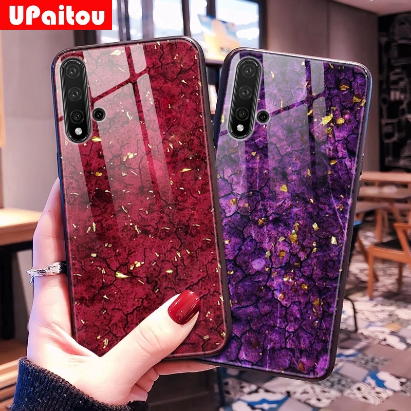 Casing OPPO A53 2020 A92 A52 A92s A31 2020 A91 A5 A9 2020 Find X2 Reno 3 Pro 2 Z 2F 2Z Ace Ốp điện thoại họa tiết đính lá vàng sang trọng