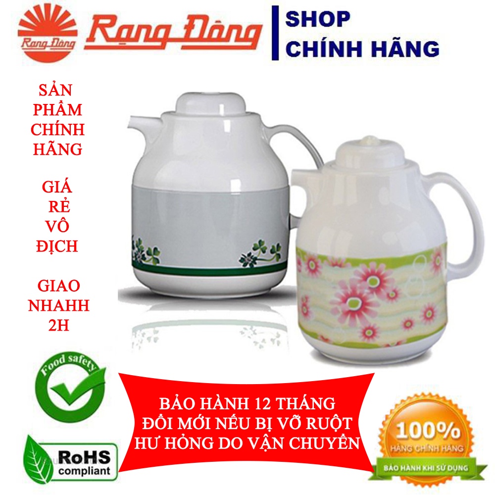 Phích nước rạng đông bình pha trà giữ nhiệt đựng nước nóng dung tích 1 lít RD 1055 TS có lưới lọc.