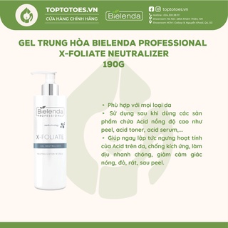 Gel trung hòa Bielenda Professional X-foliate Neutralizer ngăn ngừa kích ứng khi peel - 190g