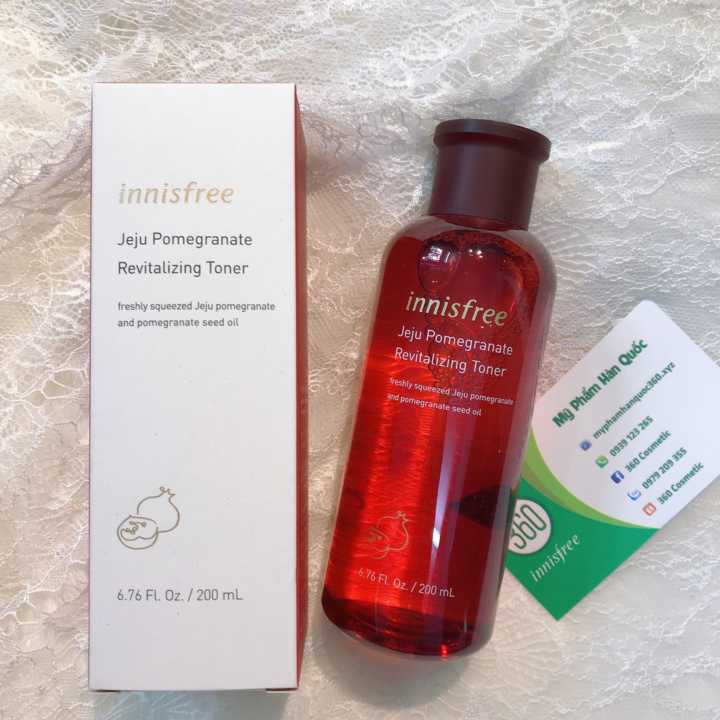 Nước Hoa Hồng Từ Lựu Đỏ Innisfree Jeju Pomegranate Revitalizing Toner 200ml
