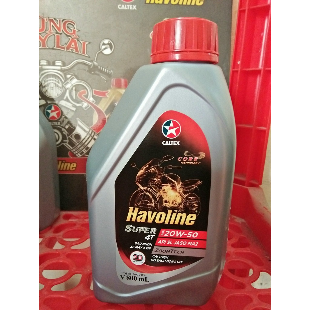 Dầu nhớt Havoline Super 4T 15W-40  / 0.8L 1L