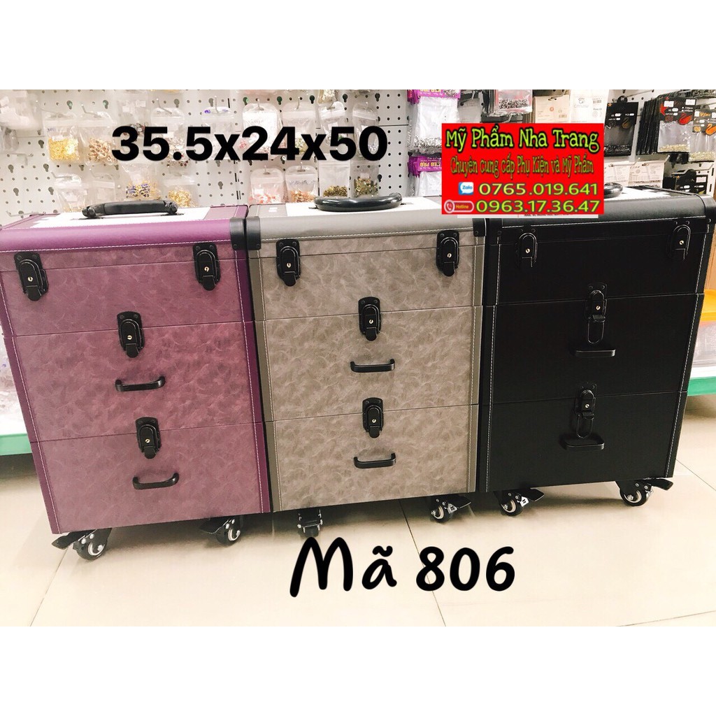Thùng Make Up Vali Kéo Lớn 806