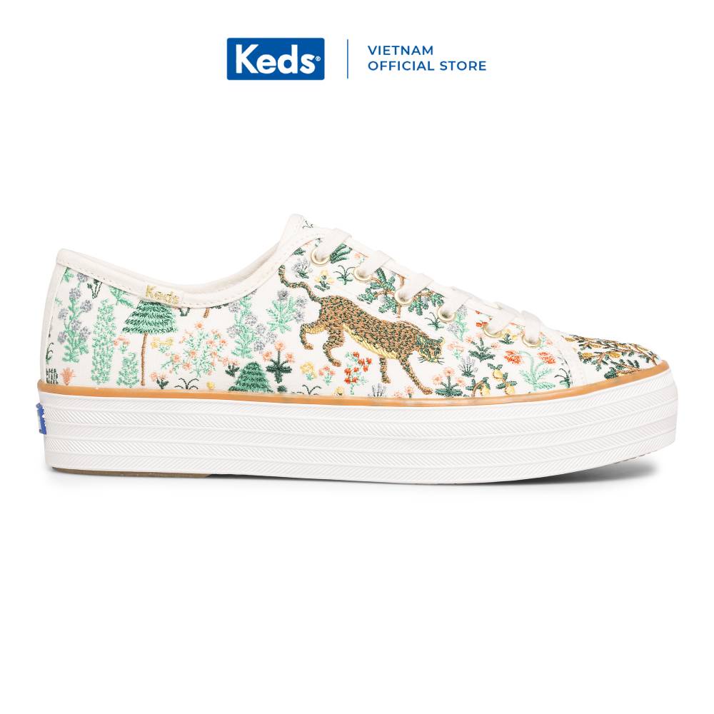 Giày Thể Thao Keds Nữ- Keds x Rifle Paper Co. Triple Kick Menagerie Embroidered- KD065560WF