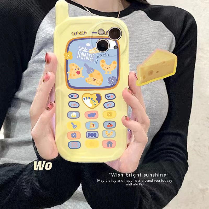 Ốp lưng Iphone hình điện thoại Cheese phím bấm Casery dành cho Iphone 7/7plus/8/8plus/x/xr/xs/11/12/13/14/pro/promax