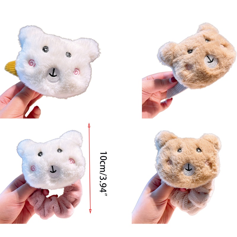 Flgo Dây Cột Tóc Đuôi Ngựa Hình Gấu Nhồi Bông Dễ Thương