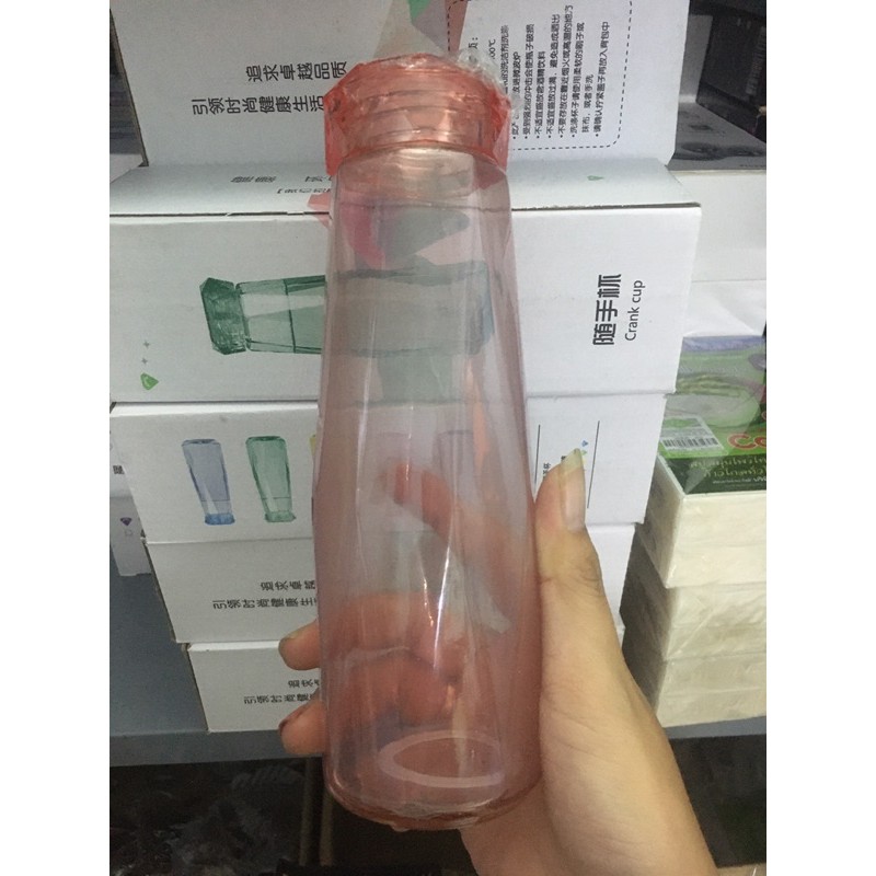 [free ship đơn 50k] BÌNH NƯỚC THUỶ TINH ĐA SẮC MÀU 450ml