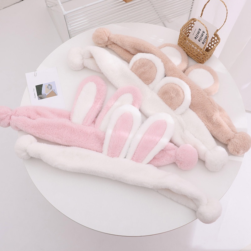 Khăn Choàng Cổ Giữ Ấm Tai Thỏ Giả Lông Thú Dành Cho Trẻ Em