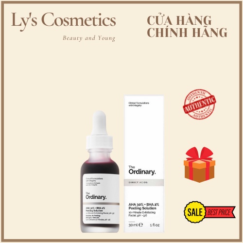 Serum tẩy tế bào chết hóa học The Ordinary AHA 30% BHA 2% Peeling Solution