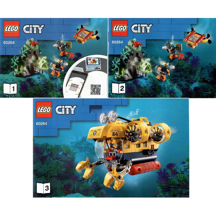 Lego City 60264 - Ocean Exploration Submarine - Bộ xếp hình Lego Tàu ngầm thám hiểm đại dương