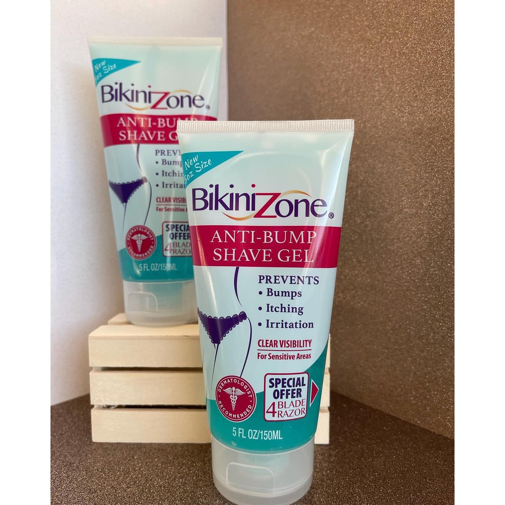 Gel cạo Bikini Zone Anti-Bumps Shave Gel 150ml - Mỹ