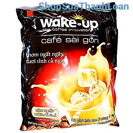 [HSD T4-2023] Cafe Wake-up Sài Gòn bịch 24 gói X 19g