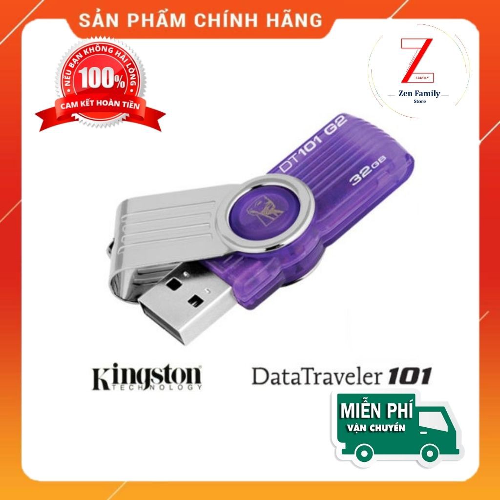 USB DT 101 G2 32 GB Hàng Chính Hãng, Đủ Dung Lượng, Vua Sỉ Phụ Kiện_Zenfamily Bảo Hành 12 Tháng 1 Đổi 1