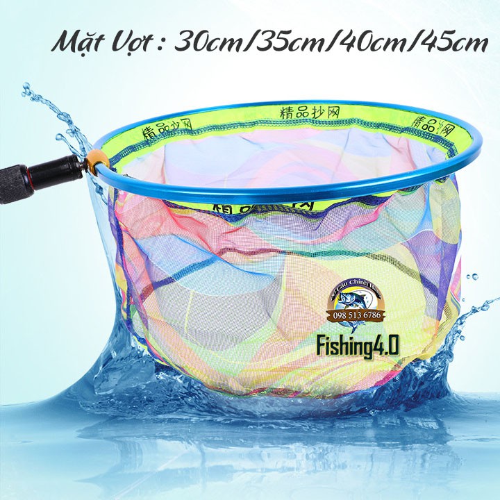 MẶT VỢT KIM LOẠI ĐK 30CM / 35CM / 40CM / 45CM câu cá