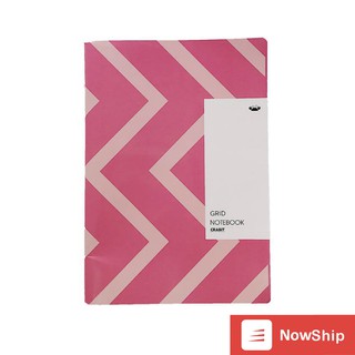 Grid Notebook - Vở ô vuông Crabit - Vở grid - Hồng (1617) Chính Hãng Crabit
