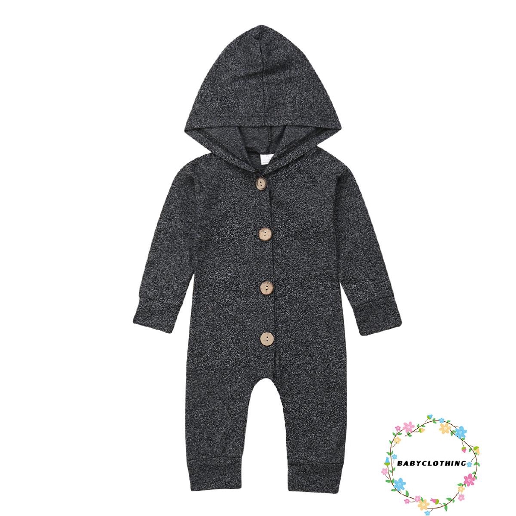 Jumpsuit dài có nón cho bé 0-24 tháng tuổi