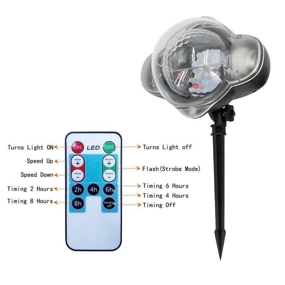 Đèn LED Chiếu Hình Tuyết Zaijie 24 Dùng Trang Trí Giáng Sinh
