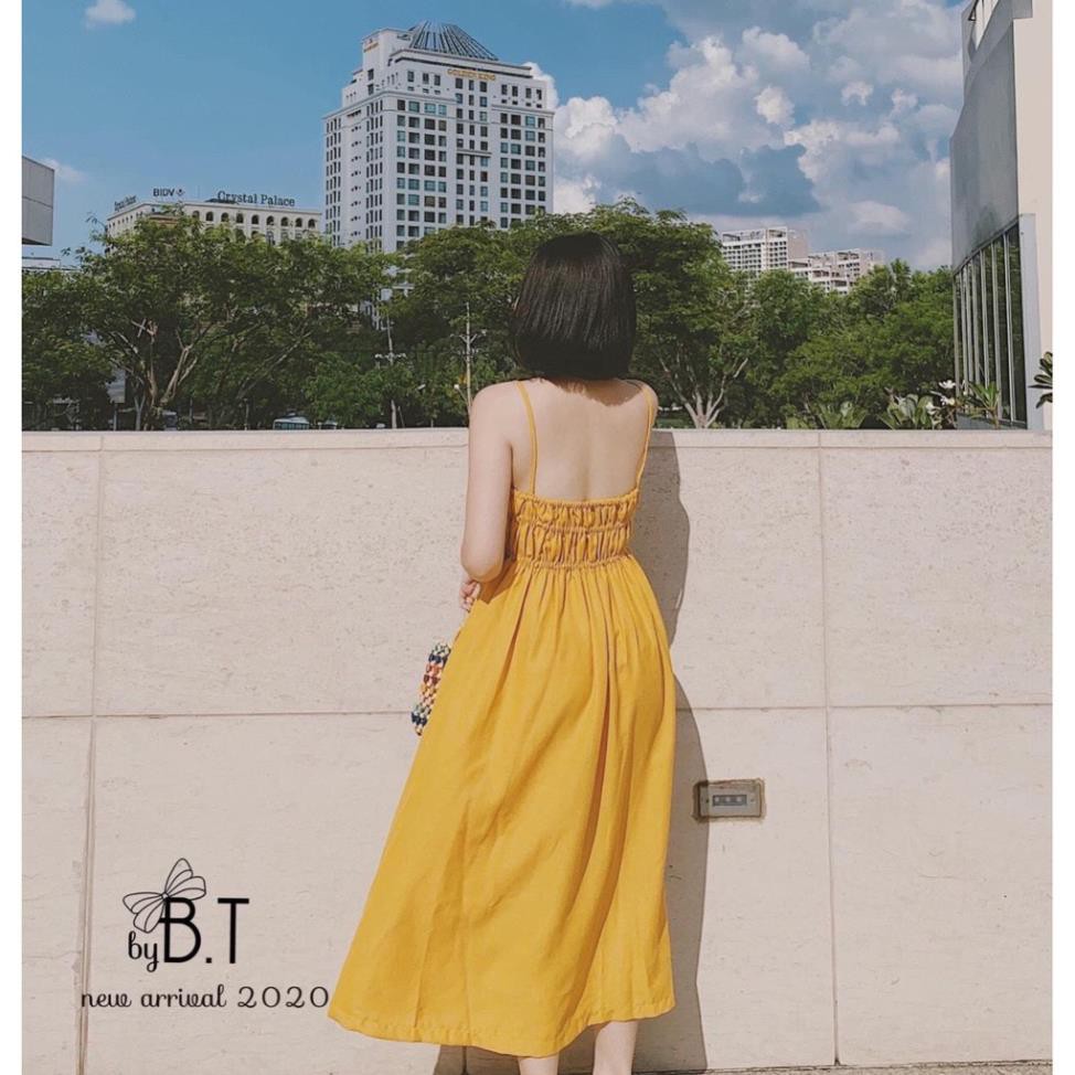 HOT- Váy Maxi 2 dây chun ngực chất đũi xiinh xắn | BigBuy360 - bigbuy360.vn