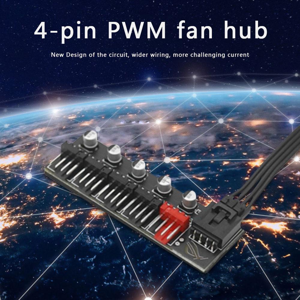 Cáp Quạt Tản Nhiệt Màu Đen 4 Pin PWM Dành Cho Bộ Điều Khiển Tốc Độ Máy Tính PC
