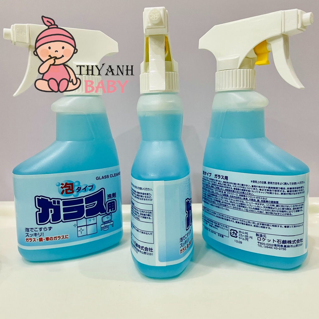 Xịt Tẩy Rửa Vệ Sinh Kính Dạng Bọt 300ml Rocket