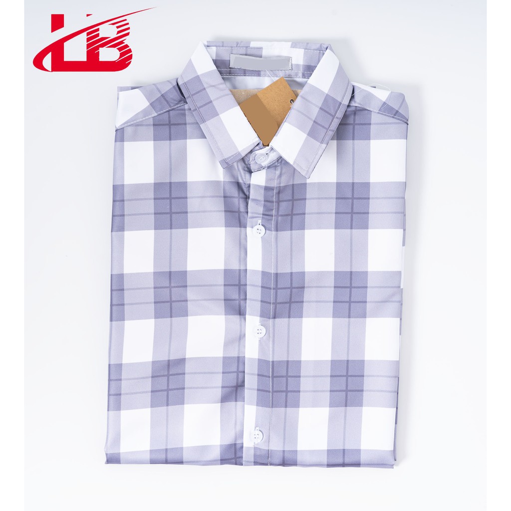 Áo sơ mi nam LB dài tay in 3D sắc nét, in kẻ sọc dễ phối, áo sơ mi nam nữ mang được, sơ mi cao cấp | BigBuy360 - bigbuy360.vn