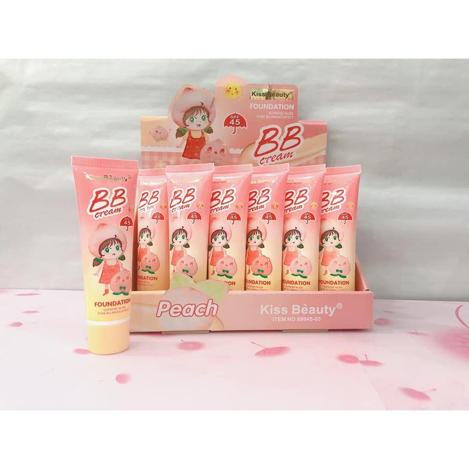 [ XẢ LỖ] 🍑🍑 Kem nền BB 2in1 Kiss beauty ĐÀO ( có tính năng kem che khuyết điểm )👰👰 | BigBuy360 - bigbuy360.vn