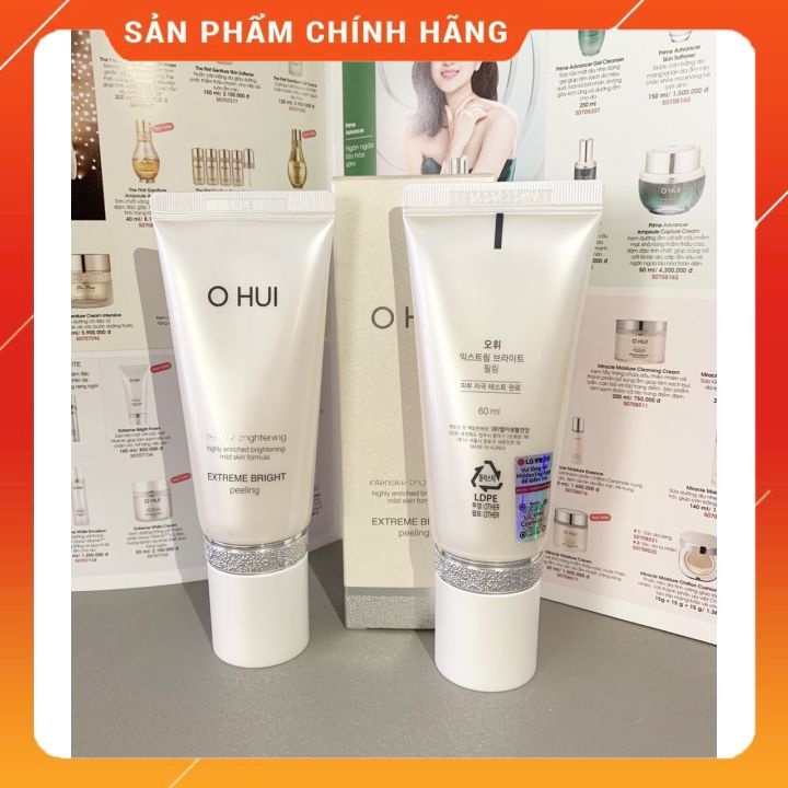 FULLSIZE Tuýp tẩy da chết OHUI White Extreme Bright Peeling 60ml.