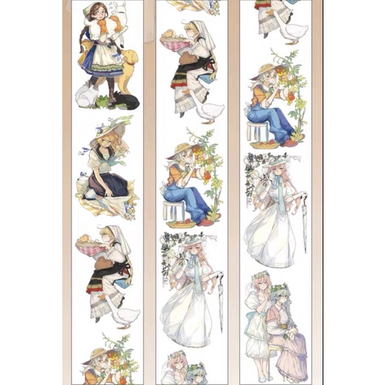 Băng dán nhân vật nữ đồng quê