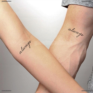 (Hàng Mới Về) Hình Xăm Dán Tạm Thời Chống Nước Với Chữ "Love"