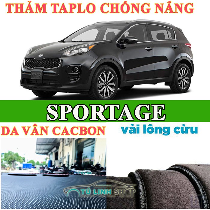 Thảm taplo SPORTAGE bằng lông Cừu 3 lớp hoặc Da Cacbon