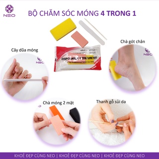 Bộ dụng cụ chăm sóc móng chuyên nghiệp 4 trong 1 neo thuận tiện và vệ sinh/ professional pedicure kit 4 in 1