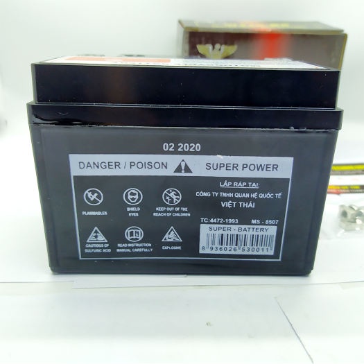 Bình ắc quy khô THAILAND WZT5 12V-5Ah kích thước ,lắp cho các xe wave,air blade... BẢO HÀNH 1 NĂM