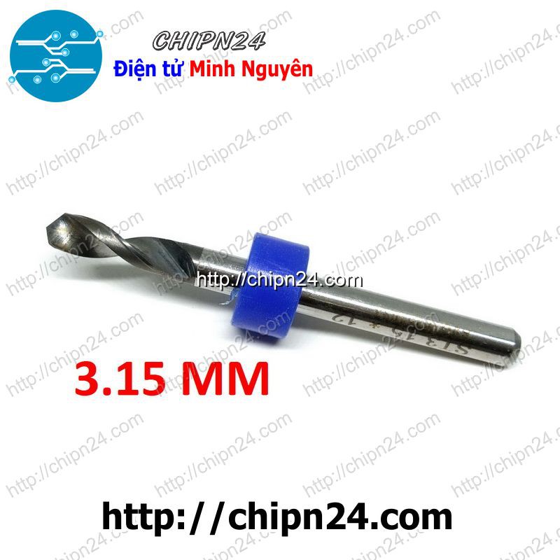 [1 CÂY] Mũi khoan mạch in CNC 3.15mm (Mạch điện tử, PCB)