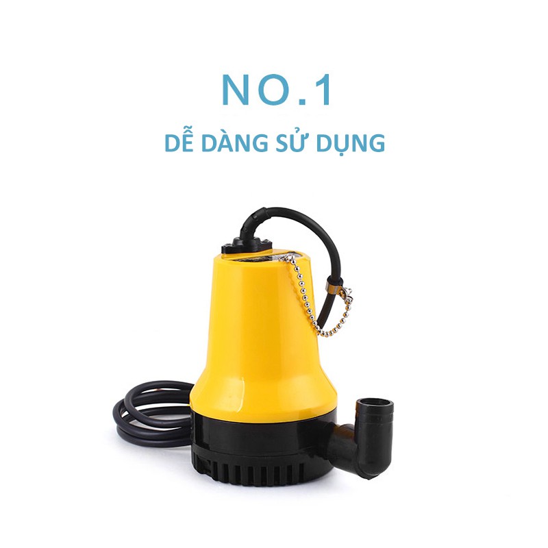 Máy bơm chìm vàng lớn công suất 45W, máy bơm nước điện áp 12V, máy bơm ngập nước ống ra 27mm-C0014Y1