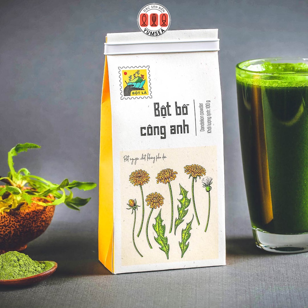 Bột bồ công anh, 100g, bịch, mẫu hanko, Yumsea
