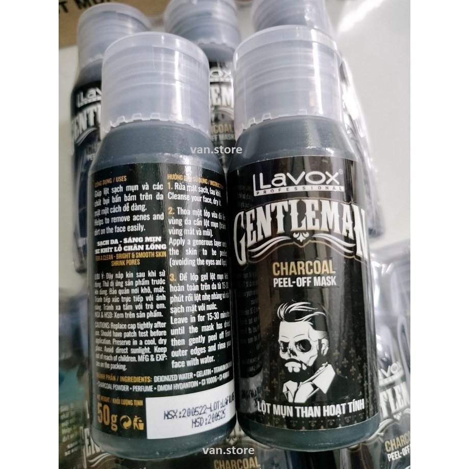 Gel Lột Mụn Đầu Đen, Mụn Cám Than Hoạt Tính Gentleman Lavox 50G
