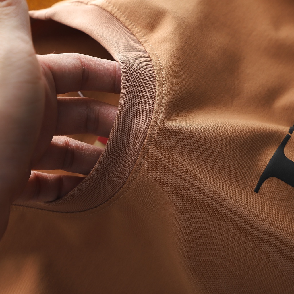 Áo thun nam cổ tròn in chữ denim HEBOZ 3M, chất vải cotton 4 chiều cao cấp - 00001200